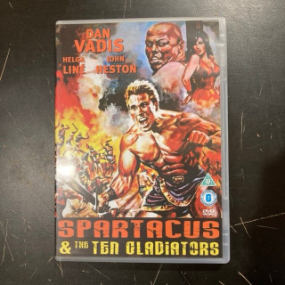 Spartacus & The Ten Gladiators DVD (VG+/M-) -seikkailu/komedia- (ei suomenkielistä tekstitystä/englanninkielinen tekstitys)